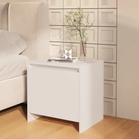 Mesita de noche madera de ingeniería blanco