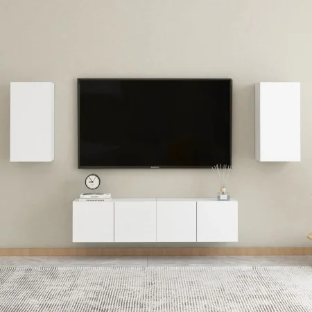 Juego de mueble para TV de 4 piezas madera de ingeniería blanco von , TV-Möbel - Ref: Foro24-3074453, Preis: 142,26 €, Rabatt: %