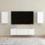 Juego de mueble para TV de 4 piezas madera de ingeniería blanco von , TV-Möbel - Ref: Foro24-3074453, Preis: 142,26 €, Rabatt: %