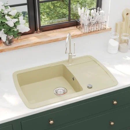 Fregadero de cocina de granito con un seno beige | Foro24.es | Tu tienda online para hogar, jardín y más Foro24.es
