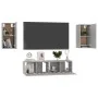 Set de muebles de salón 4 pzas madera ingeniería gris hormigón by , TV Furniture - Ref: Foro24-3079062, Price: 121,13 €, Disc...