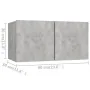 Set de muebles de salón 4 pzas madera ingeniería gris hormigón by , TV Furniture - Ref: Foro24-3079062, Price: 121,13 €, Disc...