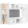 Set de muebles de salón TV 8 piezas madera de ingeniería blanco de , Muebles TV - Ref: Foro24-3078668, Precio: 280,61 €, Desc...