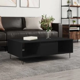 Mesa de centro madera de ingeniería negro
