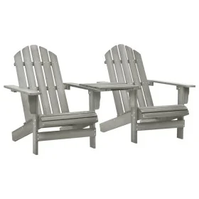 Sillas Adirondack de jardín y mesita madera