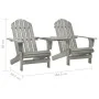 Sillas Adirondack de jardín y mesita madera maciza abeto gris | Foro24.es | Tu tienda online para hogar, jardín y más Foro24.es