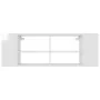 Mueble de pared para TV contrachapada blanco brillo 102x35x35cm | Foro24.es | Tu tienda online para hogar, jardín y más Foro24.es