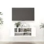 Mueble de pared para TV madera contrachapada blanco 102x35x35cm | Foro24.es | Tu tienda online para hogar, jardín y más Foro24.es