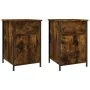 Mesitas noche 2 uds madera contrachapada roble humo 40x42x60 cm | Foro24.es | Tu tienda online para hogar, jardín y más Foro24.es