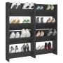 Zapateros de pared 4 uds madera contrachapada gris 60x18x60 cm by , Shoe racks and shoe organizers - Ref: Foro24-806722, Pric...
