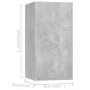 Juego de muebles de salón 7 piezas gris hormigón de , Muebles TV - Ref: Foro24-3079091, Precio: 200,99 €, Descuento: -5%%