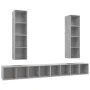 Muebles de salón de pared 4 pzs madera ingeniería gris hormigón de , Muebles TV - Ref: Foro24-3079893, Precio: 238,50 €, Desc...