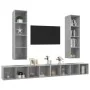 Muebles de salón de pared 4 pzs madera ingeniería gris hormigón de , Muebles TV - Ref: Foro24-3079893, Precio: 238,50 €, Desc...