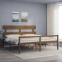 Seniorenbett mit honigbraunem Holzkopfteil 200x200 cm von vidaXL, Betten und Lattenroste - Ref: Foro24-3195374, Preis: 179,35...