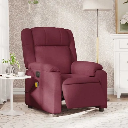 Sillón de masaje reclinable eléctrico tela rojo tinto von , Sessel - Ref: Foro24-3205193, Preis: 232,53 €, Rabatt: %