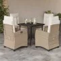 Set comedor de jardín 5 pzas con cojines ratán sintético beige von , Gartensets - Ref: Foro24-3212804, Preis: 617,79 €, Rabat...
