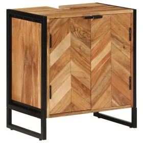 Mueble de baño madera maciza de acacia y hierro