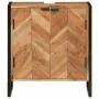 Mueble de baño madera maciza de acacia y hierro 55x35x60 cm | Foro24.es | Tu tienda online para hogar, jardín y más Foro24.es