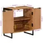 Mueble de baño madera maciza de acacia y hierro 55x35x60 cm | Foro24.es | Tu tienda online para hogar, jardín y más Foro24.es