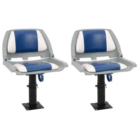 Asientos plegables de barco 4 uds azul y blanco 48x51x41 cm by , Sailboat parts - Ref: Foro24-3284283, Price: 220,14 €, Disco...