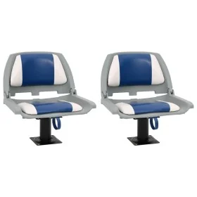 Asientos plegables de barco 4 uds azul y blanco 48x51x41 cm by , Sailboat parts - Ref: Foro24-3284281, Price: 188,34 €, Disco...