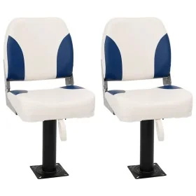 Asientos plegables de barco 4 uds azul y blanco 41x36x48 cm de , Piezas para veleros - Ref: Foro24-3284288, Precio: 170,91 €,...