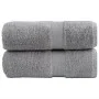 Toallas SOLUND 2 unidades gris 30x30 cm 600 gsm | Foro24.es | Tu tienda online para hogar, jardín y más Foro24.es