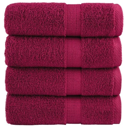 Toallas SOLUND 4 unidades burdeos 30x30 cm 600 gsm | Foro24.es | Tu tienda online para hogar, jardín y más Foro24.es