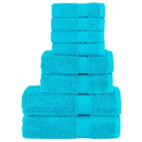Juego de toallas premium SOLUND 8 unidades turquesa 600 gsm by , Towels - Ref: Foro24-137549, Price: 50,67 €, Discount: %