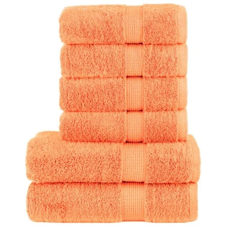 Juego de toallas premium SOLUND 6 unidades naranja 600 gsm | Foro24.es | Tu tienda online para hogar, jardín y más Foro24.es