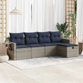 Juego de sofás jardín con cojines 5 pzas ratán sintético gris von , Gartensets - Ref: Foro24-3325467, Preis: 369,45 €, Rabatt...