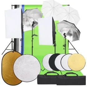 Kit de estudio fotográfico con set de luces, fondo y reflector de , Flashes e iluminaciones de estudio - Ref: Foro24-3094734,...