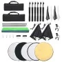 Kit de estudio fotográfico con set de luces, fondo y reflector de , Flashes e iluminaciones de estudio - Ref: Foro24-3094734,...