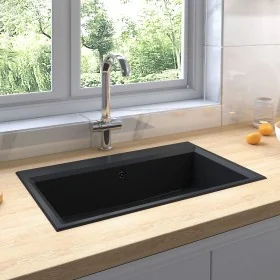 Fregadero de Cocina Negro 790x500x193 mm Granito