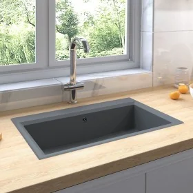 Fregadero de Cocina Gris 790x500x193 mm Granito