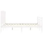 White solid wood bed frame with headboard 120x200 cm by vidaXL, Beds and slatted bases - Ref: Foro24-3194567, Price: 128,67 €...