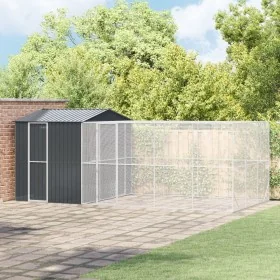 Aviario con extensión acero gris antracita