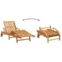 Tumbonas 2 pcs con cojines y mesa Beige Madera maciza de Acacia | Foro24.es | Tu tienda online para hogar, jardín y más Foro24.es