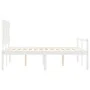 Seniorenbett Massivholz Kopfteil weiß 140x200 cm von vidaXL, Betten und Lattenroste - Ref: Foro24-3195417, Preis: 168,41 €, R...