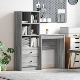 Escritorio con Almacenamiento Gris Sonoma Madera