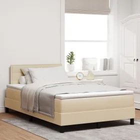 Comprar Cama con Resorte y Colchón color Crema