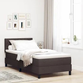 Comprar Cama Box Spring con Colchón Marrón Oscuro