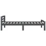 Solid pine wood bed frame dark grey 100x200 cm by vidaXL, Beds and slatted bases - Ref: Foro24-322090, Price: 119,50 €, Disco...