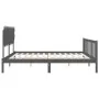 Grauer Massivholzbettrahmen mit Kopfteil 200x200 cm von vidaXL, Betten und Lattenroste - Ref: Foro24-3193488, Preis: 172,51 €...