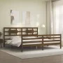 Honigbrauner Bettrahmen und Kopfteil aus Massivholz, 200 x 200 cm von vidaXL, Betten und Lattenroste - Ref: Foro24-3194464, P...