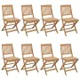 Folding garden chairs 8 units and solid acacia wood cushions by vidaXL, Garden chairs - Ref: Foro24-3075039, Price: 375,15 €,...