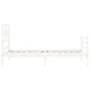 White solid wood bed frame with headboard 90x200 cm by vidaXL, Beds and slatted bases - Ref: Foro24-3194427, Price: 98,01 €, ...