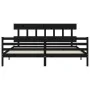 Estructura de cama con cabecero madera maciza negro 200x200 cm de vidaXL, Camas y somieres - Ref: Foro24-3195180, Precio: 169...