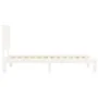 White solid wood bed frame with headboard 100x200 cm by vidaXL, Beds and slatted bases - Ref: Foro24-3193652, Price: 134,53 €...