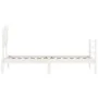 White solid wood bed frame with headboard 90x200 cm by vidaXL, Beds and slatted bases - Ref: Foro24-3195272, Price: 93,04 €, ...